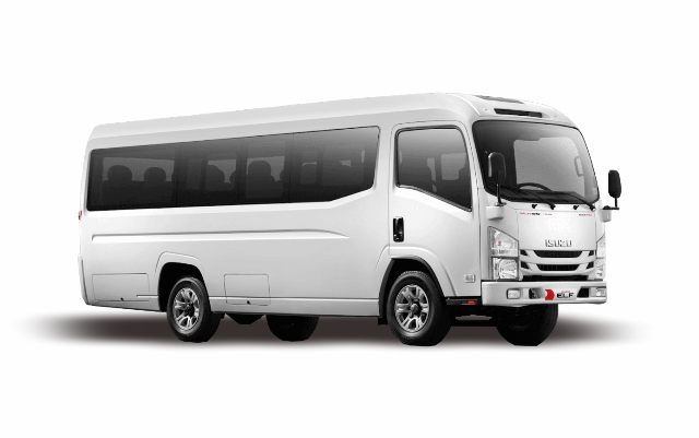 hiring a minibus ELF Long in Yogyakarta with driver